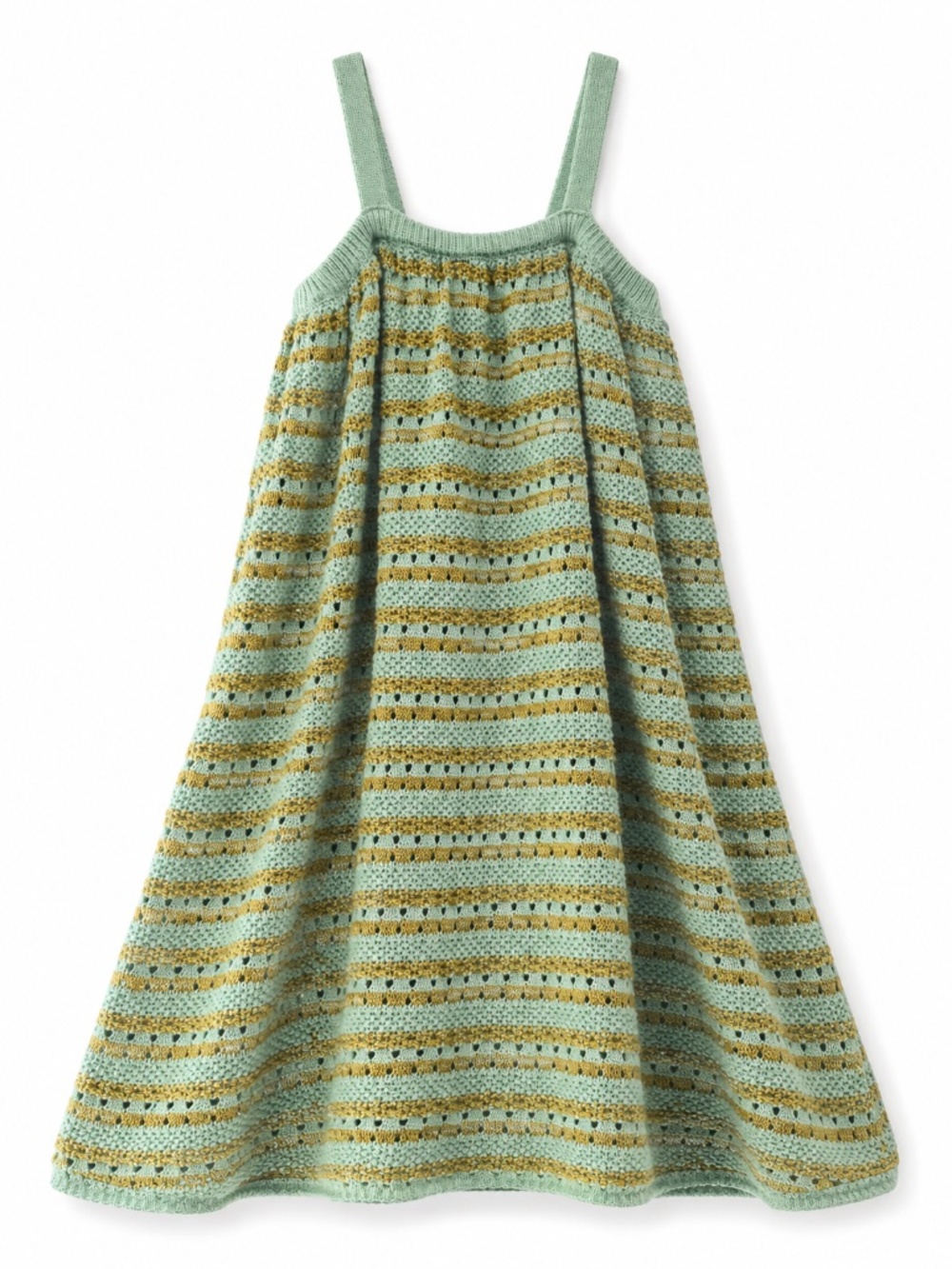 Zara Girls Mint Green Crochet Knit Dress